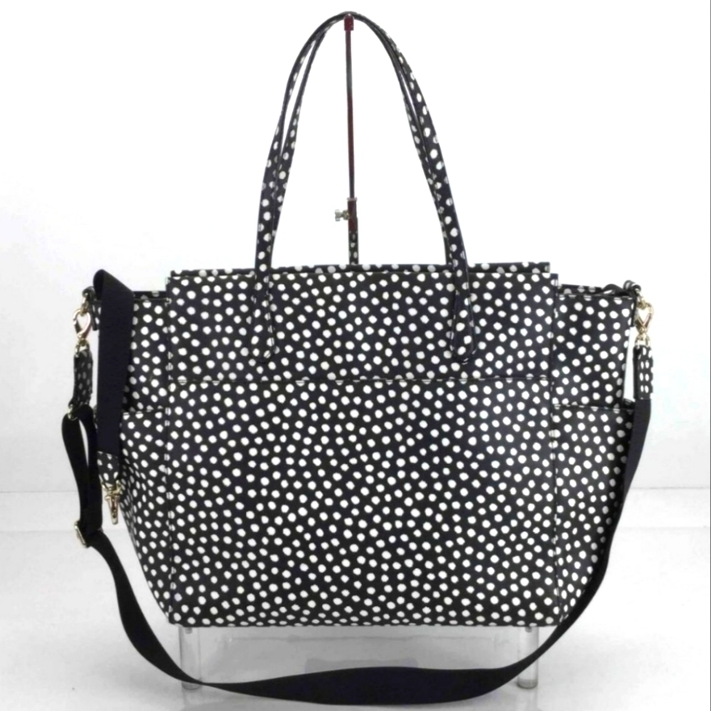 KATE SPADE Musical Dot Diaper Bag Black White